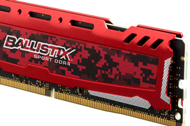 Crucial anuncia nuevas memorias DDR4 Ballistix Sport LT Red a