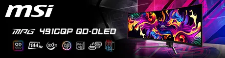 MPG 491CQP QD-OLED + MPG Infinite X3 Banner