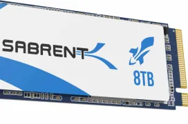 El primer SSD M.2 NVMe de 8 TB es de Sabrent y alcanza 3,4 GB/s 