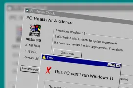 Usuarios en Twitter imaginan como se vería la herramienta de compatibilidad de Windows 11 en sistemas antiguos