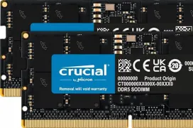 Crucial muestra módulos SO-DIMM DDR5 de 12 GB de capacidad a 5.600 MHz