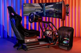 Thermaltake presenta un simulador de carreras con módulo de movimiento