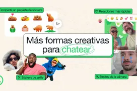 WhatsApp se actualiza para añadir fondos a las fotos y vídeos, selfies como sticker y reacciones más rápidas a los mensajes