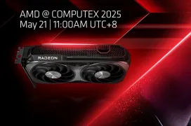 AMD muestra un render de la Radeon RX 9060 XT, diseño de doble ventilador y conector de corrientes de 8 pines