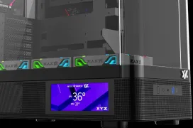 El fabricante XYZ nos presenta este COMPUTEX 2025 su nueva línea de cajas, modelos panorámicos con pantalla LCD en color blanco y negro