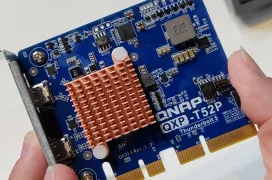 La tarjeta PCIe Gen 4 QNAP QXP-T52P ofrece dos puertos Thunderbolt 5 para NAS y Workstations