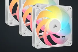 Los nuevos ventiladores CORSAIR RS120-R cuentan con rotores de flujo invertido para una mejor iluminación RGB