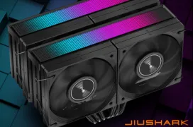 JIUSHARK presenta el JF15K DIAMOND, un disipador para hasta 280W con formato de doble torre y 4 ventiladores
