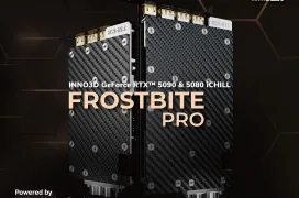 Inno3D presenta las Frostbite Pro: tarjetas RTX 5090 y RTX 5080 con un diseño de una ranura y bloque para RL personalizada