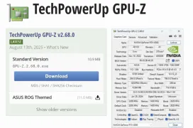 GPU-Z se actualiza de nuevo para mejorar la seguridad y añadir más GPUs compatibles