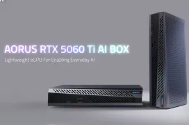 Nueva eGPU GIGABYTE AORUS RTX 5060 Ti AI BOX, 16 GB de VRAM disponibles con conectividad Thunderbolt 5