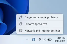 Pronto podrás hacer un test de velocidad de tu red desde la bandeja del sistema de Windows 11