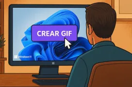Como crear un GIF a partir de una grabación de pantalla en Windows: app Recortes y Control + G