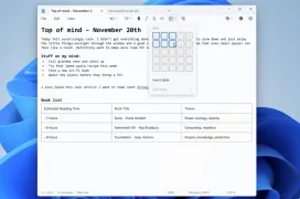 El Bloc de Notas de Windows se prepara para trabajar con tablas
