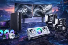 ASRock adelanta el CES 2026 con monitores OLED de hasta 540 Hz y una RX 9070 XT blanca con pantalla