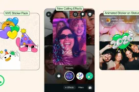 WhatsApp se actualiza para mostrar efectos y sticker para la entrada del año nuevo