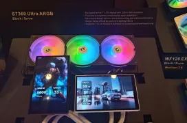 Pantalla de 7 pulgadas y 3 ventiladores con marco único en la RL AiO Thermaltake ST360 Ultra ARGB Sync