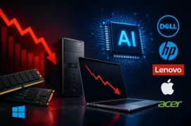 Los envíos de PCs caen un 7 % en Estados Unidos durante el primer trimestre del 2026