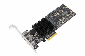 La tarjeta LEKUO PB65MX3 añade hasta 4 ranuras M.2 para SSD y varios USB-C de hasta 20 Gbps
