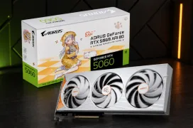 Gigabyte presenta la AORUS RTX 5060 ARI 8G con un 53,6% más de presión de aire en su ventilador Hawk Fan