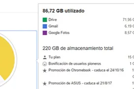Recuperar espacio en Google Drive comprimiendo Google Fotos
