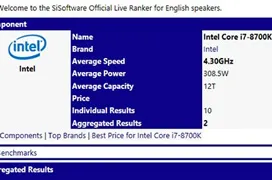 Benchmarks del Intel Core i7-8700K muestran hasta un 47% más de rendimiento que el i7-7700K
