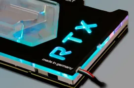 Aqua Computer lanza su bloque Kryographics NEXT para las NVIDIA RTX 20 con indicador de temperatura y caudal
