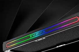 El radiador Raijintek Teos 240A RBW permite al usuario cambiar el logo lateral iluminado por ARGB