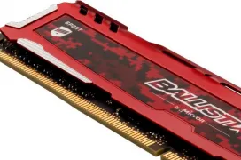 Modulos de 16 GB de RAM DDR4-3200 CL 16 Crucial Ballistix Sport por menos de 70 Euros