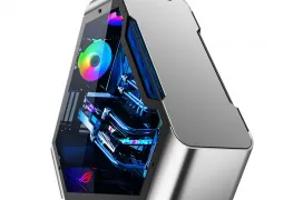 La Jonsbo TR03 es una caja poco convencional con diseño triangular y cristal templado para adornar con mucha iluminación RGB