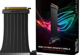 ASUS anuncia un cable riser PCIe x16 reforzado de la gama ROG Strix