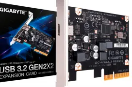 Gigabyte anuncia la primera tarjeta de expansión PCIe a USB 3.2 de 20 Gbps  del mercado