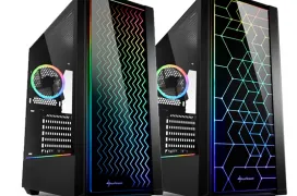 Las nuevas cajas Sharkoon RGB LIT 100 y LIT 200 combinan cristal templado con patrones frontales de iluminación RGB 