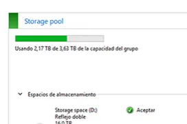 Montar un “espacio de almacenamiento” en Windows 8 o Windows 10