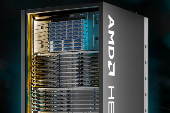 AMD Helios: su primer rack de IA con 72 GPUs Instinct MI455X y 31 TB de HBM alcanza los 2,9 EXAFLOPS