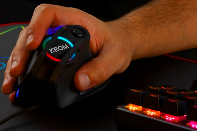 Krom KAOX, un ratón gaming ergonómico en formato vertical con iluminación RGB