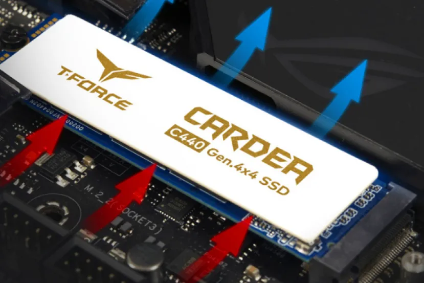 Los SSD PCIe 4.0 TeamGroup T-Force Cardea C440 ofrecen  disipador de aleación cerámica 5.000 MB/s