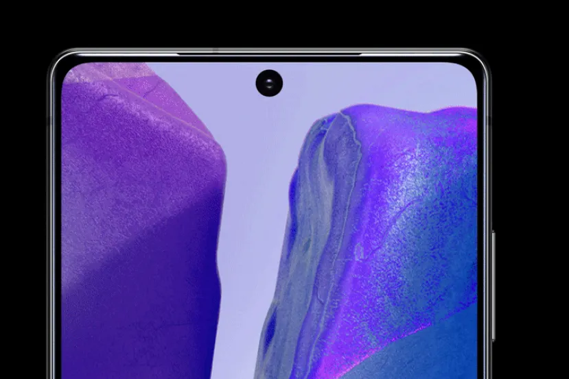 Un render del Samsung Galaxy Note 20 muestra una pantalla sin curvas a los laterales