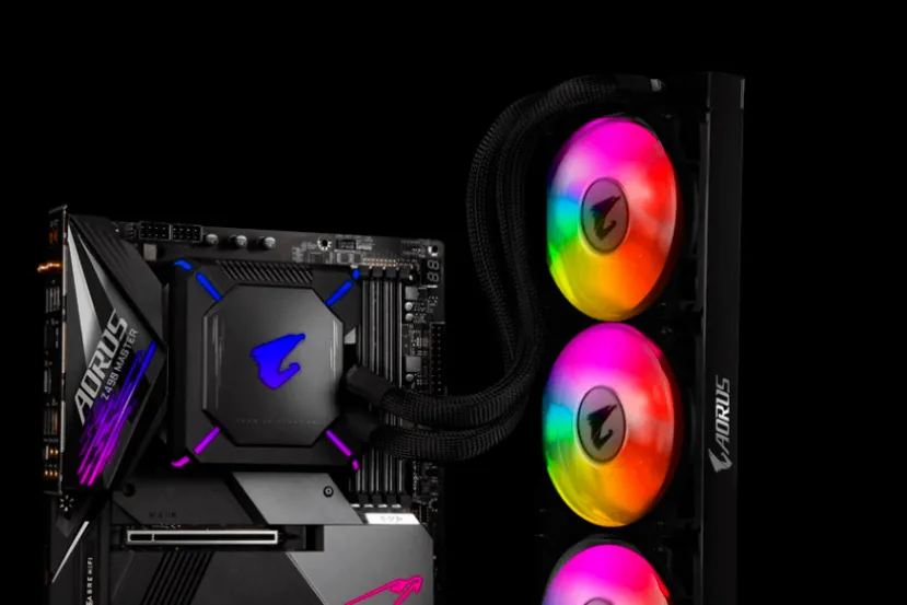 La placa base Gigabyte Z490 AORUS MASTER WATERFORCE viene con un kit RL AIO incorporado que cubre hasta los VRMs