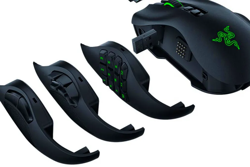 El Razer Naga Pro es inalámbrico, viene con el sensor óptico Focus+ de 20k DPI y con tres laterales intercambiables