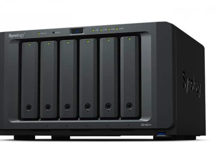 El NAS Synology DS1621+ llega con un Ryzen de 4 núcleos, 6 bahías SATA, dos puertos M.2 NVMe y 4 puertos GbE con link aggregation