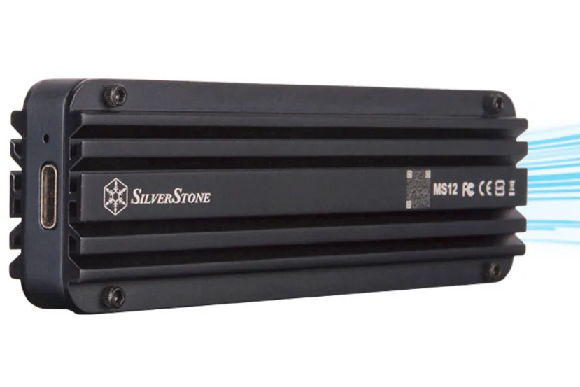 SilverStone MS12, una caja externa con conectividad USB 3.2 Gen2x2a 20 Gbps para SSD NVMe