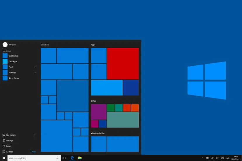 La versión 20190 de Windows 10 llega al canal Insider Dev con una nueva experiencia post-actualización
