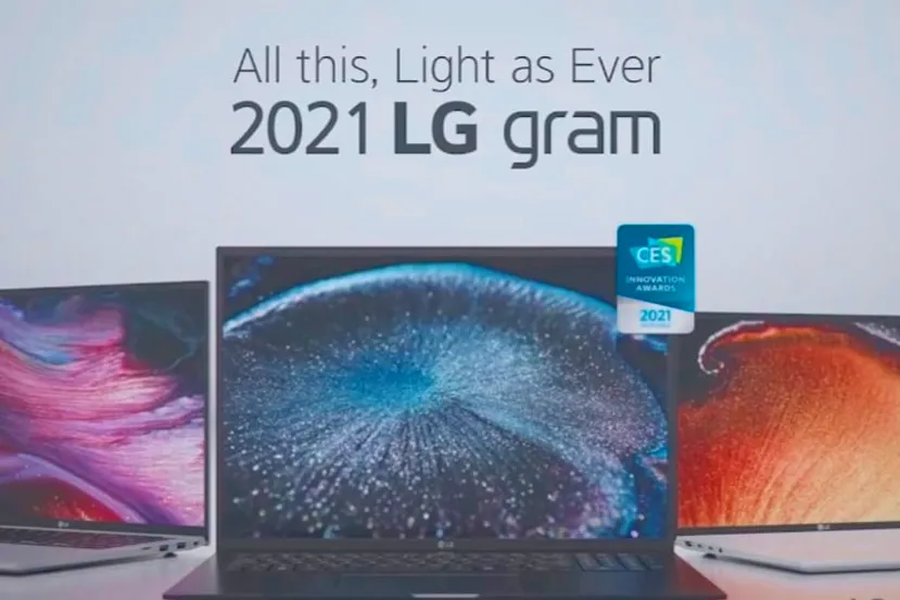 Los portátiles LG Gram 2021 son más ligeros que nunca, tienen certificación Intel Evo y pantalla 16:10