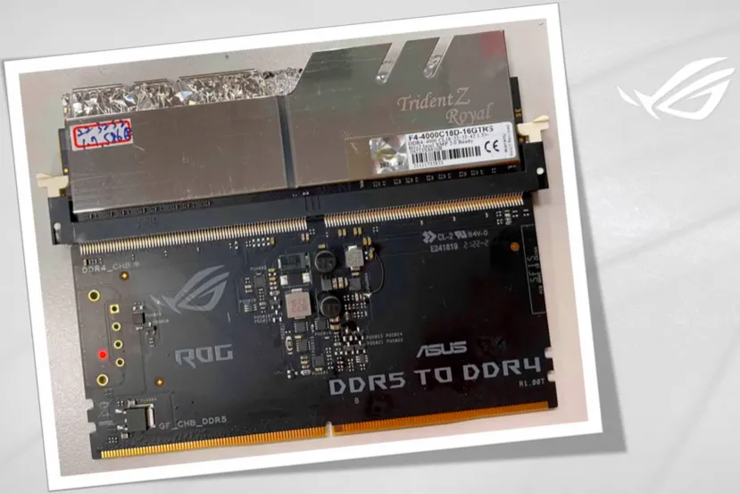 ASUS muestra un adaptador de memoria DDR5 a DDR4