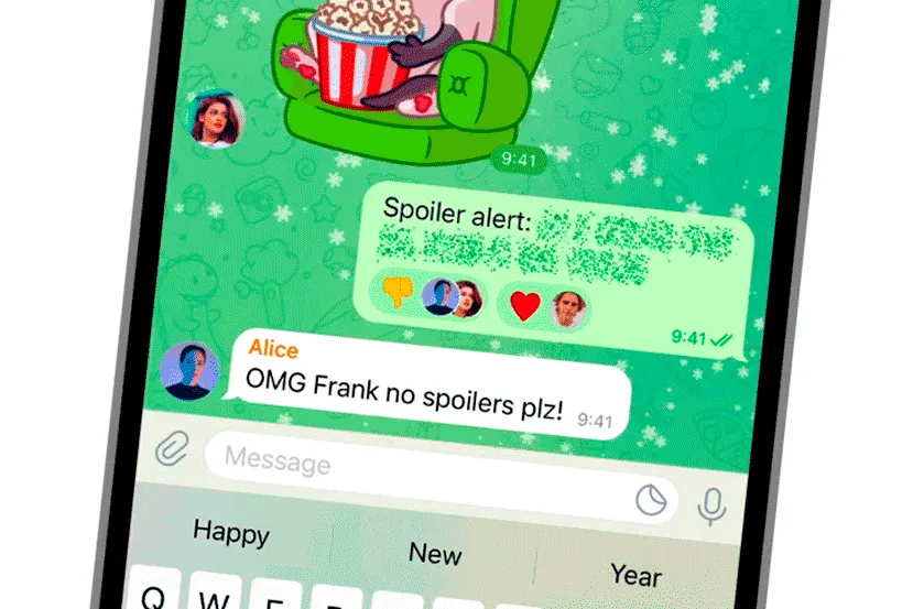Telegram añade reacciones a los mensajes, mensajes ocultos, traductor de mensajes y códigos QR personalizados