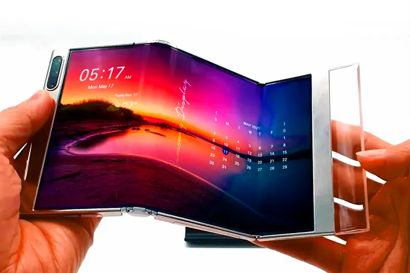 Samsung presenta pantallas con doble pliegue, enrollables y cámaras bajo pantalla en la Display Week 2021