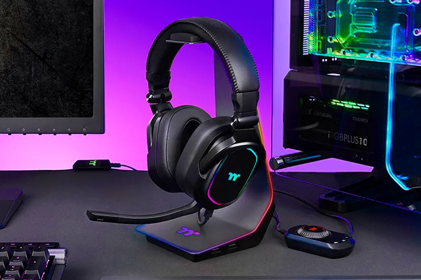 Los nuevos auriculares Thermaltake ARGENT H5 disponen de sonido Hi-Res, DTS: X 2.0 e iluminación RGB