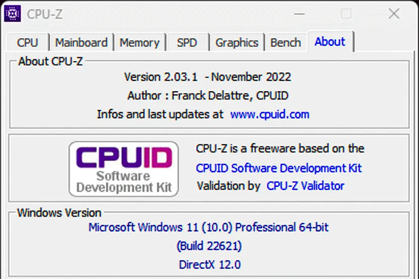CPU-Z añade compatibilidad con los Intel Raptor Lake-H para portátiles en la última actualización