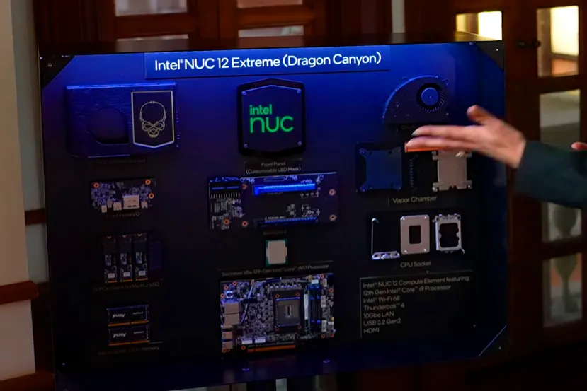 El nuevo Intel NUC 12 Dragon Canyon contará con hasta un Intel Core i9-12900 y gráficas dedicadas de 30,48 cm